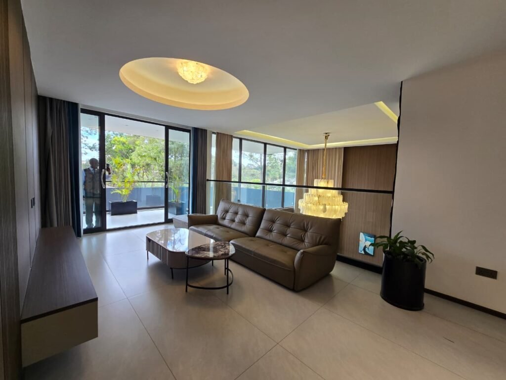 6 bedroom villa with lift in Lavington, double-volume lounge